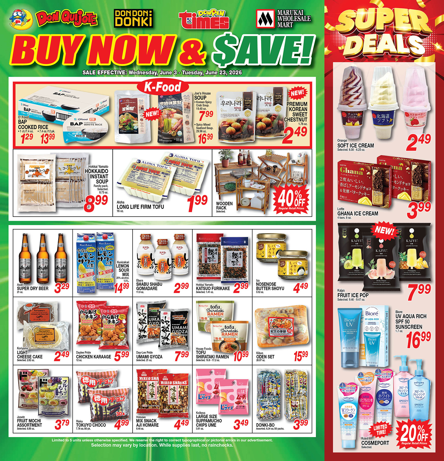 Buy Now and Save Flyer Wed, Jun 03, 2026 - Tue, Jun 23, 2026